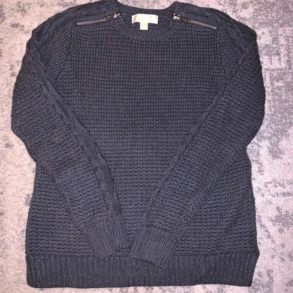 Michael Kors grey sweater with zippers size small